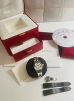 CARTIER Roadster 2675 Full full set, Staal, Staal, Polshorloge, Zo goed als nieuw