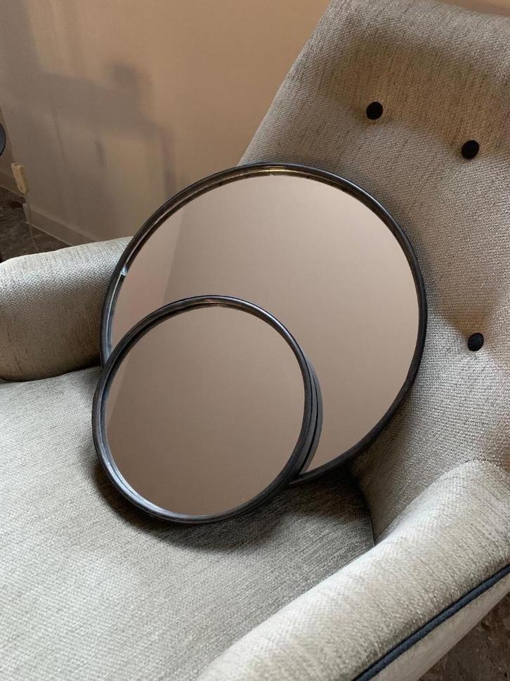 Toffe, ronde spiegel(s) per stuk of per set, Huis en Inrichting, Woonaccessoires | Spiegels, Zo goed als nieuw, Minder dan 50 cm