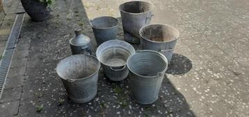  Seaux en  Zinc ( lot) beschikbaar voor biedingen