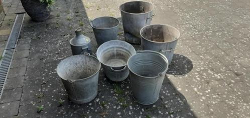 Seaux en  Zinc ( lot), Tuin en Terras, Overige Tuin en Terras, Zo goed als nieuw, Ophalen