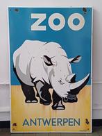 Emaille bord zoo van Antwerpen, Verzamelen, Merken en Reclamevoorwerpen, Reclamebord, Gebruikt, Ophalen