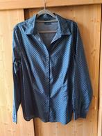 Blouse met lange mouwen groen/blauw met bloemetjes maat 44, Blauw, Ophalen of Verzenden, Zo goed als nieuw, Maat 42/44 (L)