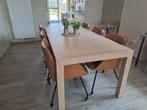 6x lederen, cognac eetstoelen, Ophalen, Bruin, Leer, Zo goed als nieuw
