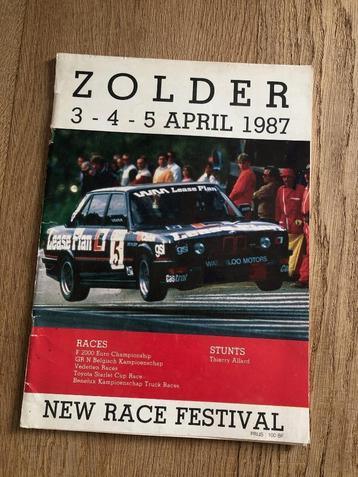 programme : New Race Festival 1987, circuit mansardé, BMW, Enlèvement ou Envoi, Voitures
