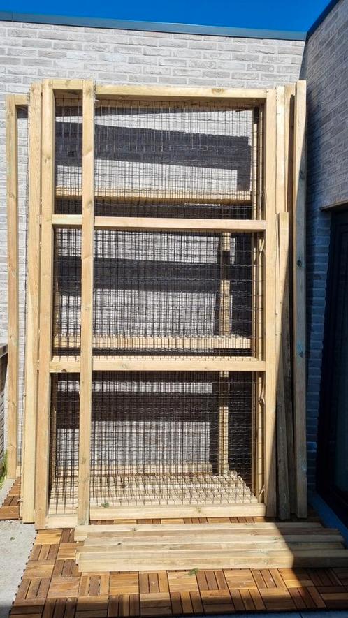 Hekken, Dieren en Toebehoren, Vogels | Hokken en Kooien, Gebruikt, Overige typen, Hout, Ophalen