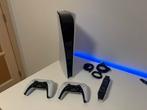 Playstation 5 Digital + 2 Controllers + Laad Station, Ophalen, Zo goed als nieuw, Playstation 5 Digital