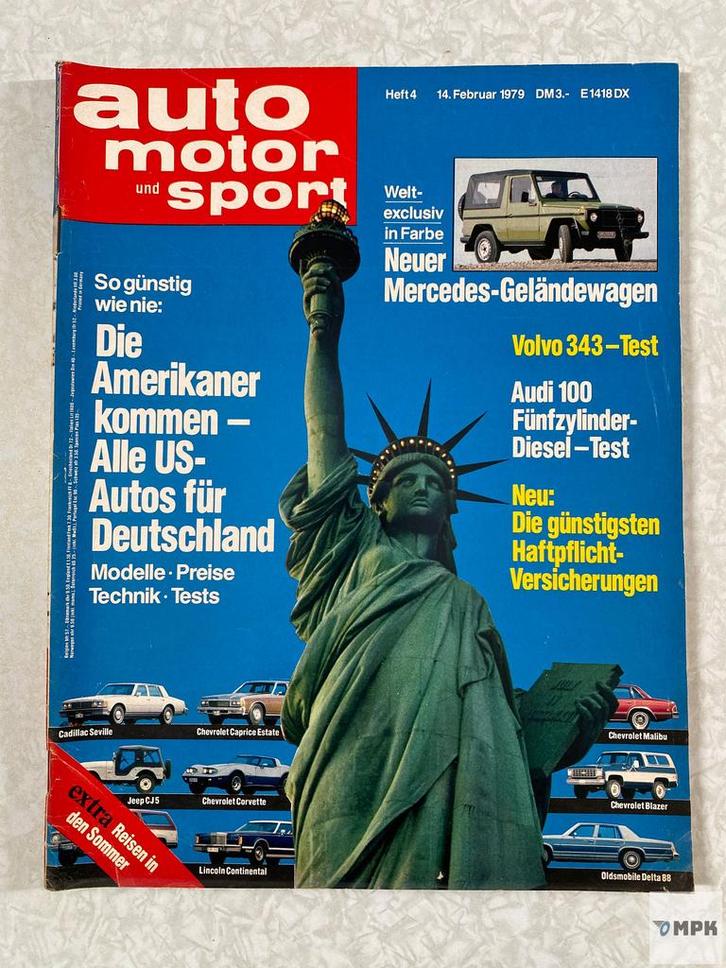 Auto Motor Und Sport Magazin #4 Februar 1979 Mercedes US, Boeken, Auto's | Folders en Tijdschriften, Gelezen, Ophalen of Verzenden