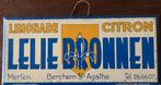 Lelie Bronnen 1934, Verzamelen, Merken en Reclamevoorwerpen, Ophalen of Verzenden, Gebruikt, Reclamebord