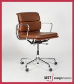 Vitra ea 217 Cognac Leder Chroom (voorraad:18), Ophalen, Bruin, Bureaustoel