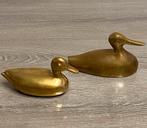 2 gele koperen eenden, prijs: 10€, Antiek en Kunst, Ophalen of Verzenden, Koper