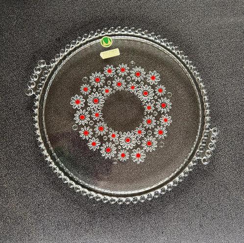 Taartschotel plateau voor cake Walthers Glas vintage retro, Antiek en Kunst, Antiek | Glaswerk en Kristal, Ophalen of Verzenden