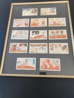 13 originele kaartjes van J. Gouppy in mooie kader met glas, Antiek en Kunst, Antiek | Woonaccessoires, Ophalen of Verzenden