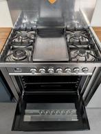 Fornuis Boretti luxe + oven, 90cm rvs + rvs frytop, Elektronische apparatuur, Fornuizen, Ophalen, Gebruikt
