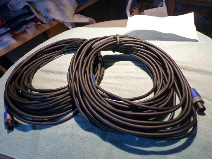 KABELS SPEAKON NL2 - PROCAB LS15 - 2X 20M, Muziek en Instrumenten, Kabels en Stekkers, Zo goed als nieuw, Speaker of Versterker