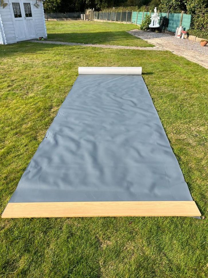 Rol kunstleer grijs 25 m x 1.50 m, Hobby en Vrije tijd, Stoffen en Lappen, Nieuw, Leer of Kunstleer, 120 cm of meer, 200 cm of meer