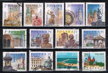 Postzegels uit Polen - K 3630 - bezienswaardigheden beschikbaar voor biedingen