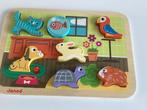 Houten puzzel huisdieren, Ophalen of Verzenden, Minder dan 10 stukjes, 6 maanden tot 2 jaar, Van hout