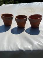 +-100 Aardewerk bloempotten, terracotta bloempotten, Tuin en Terras, Ophalen, Gebruikt, Rond, Aardewerk