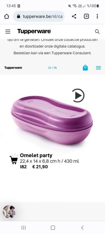 Nieuwe omelet party van tupperware  beschikbaar voor biedingen