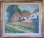 Tableau peinture de ferme huile toile HST, Antiquités & Art, Enlèvement