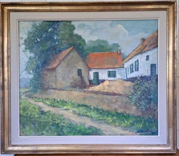 Schilderij op de boerderij, olieverf, canvas, HST beschikbaar voor biedingen
