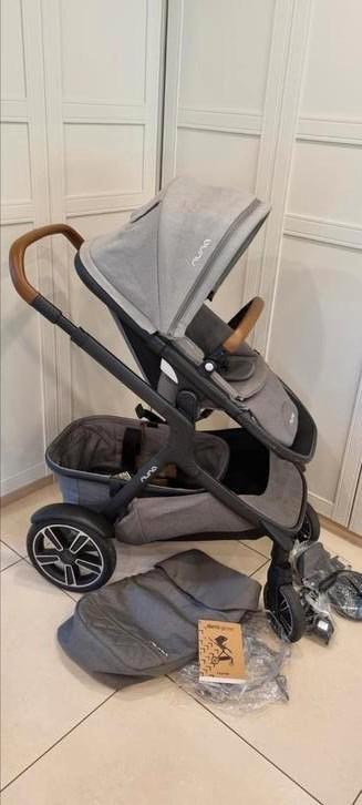 Nuna demi grow oxford wandelwagen + voetenzak, Kinderen en Baby's, Buggy's, Zo goed als nieuw, Overige merken, Duomodel, Regenhoes