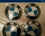 Bmw stickers/logo's blauw wit/full zwart/ m style 4 x 65 mm, Auto diversen, Autostickers, Ophalen of Verzenden