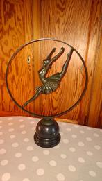 Statue de ballerine en bronze sur socle en marbre, Collinet, Antiquités & Art, Enlèvement ou Envoi