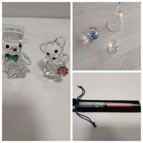 Swarovski krisbeertjes,pen,grote bel,paddestoel en kenmerk!, Verzamelen, Swarovski, Zo goed als nieuw, Ophalen of Verzenden