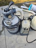Zandfilter + pomp, skimmer, zoutwatersysteem en schepnet, Ophalen of Verzenden, Gebruikt, Zwembadpomp