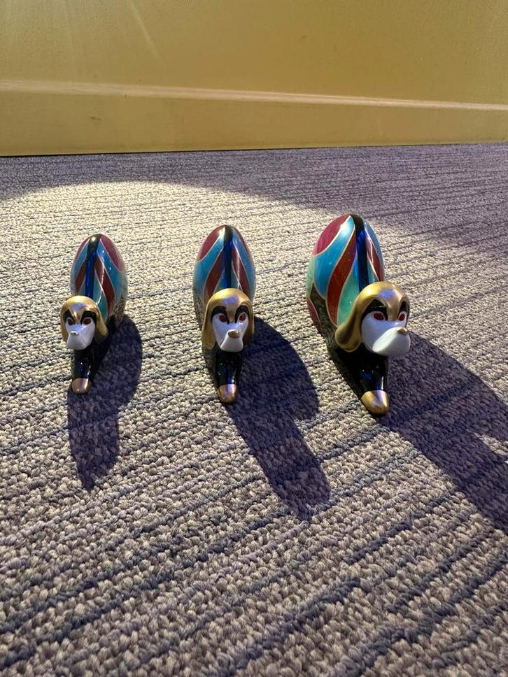 Trio van porseleinen apen, Antiek en Kunst, Kunst | Overige Kunst, Ophalen of Verzenden