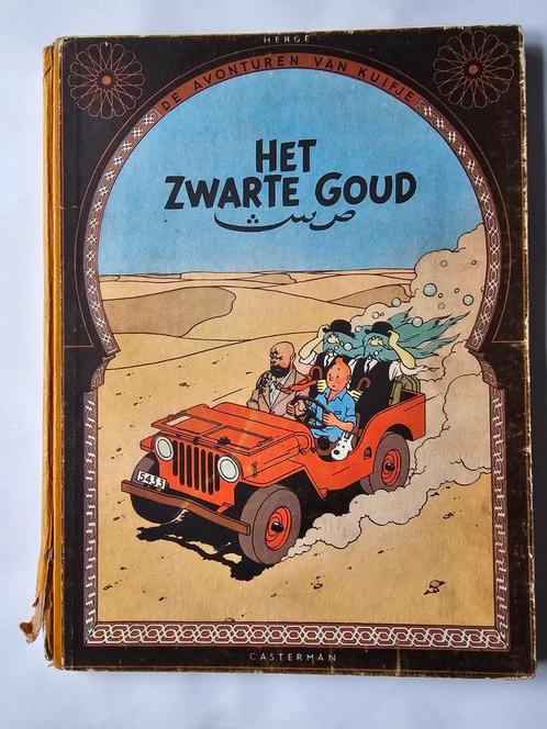 Kuifje - het zwarte goud - HC 1ste druk 1950, Boeken, Stripverhalen, Gelezen, Ophalen of Verzenden