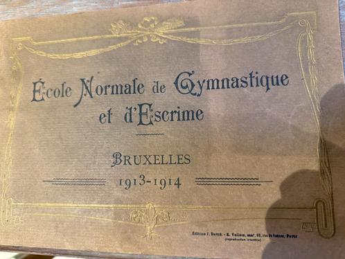 Normale School voor Gymnastiek en Schermen, BRUSSEL, 1913-14, Antiek en Kunst, Curiosa en Brocante, Ophalen