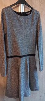 zwarte jurk met zilver Vingino maat 140, Kinderen en Baby's, Meisje, Ophalen of Verzenden, Zo goed als nieuw, Vingino