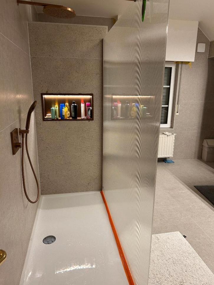 Douchescherm 140cm geribd BUITENKANS!, Bricolage & Construction, Sanitaire, Neuf, Douche, Verre, Enlèvement