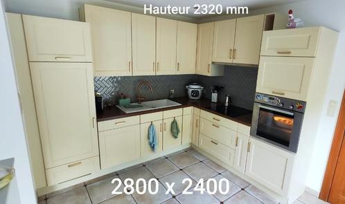 Cuisine équipée, Huis en Inrichting, Keuken | Complete keukens, Gebruikt, Hoekkeuken, Crème, Hout, Ophalen