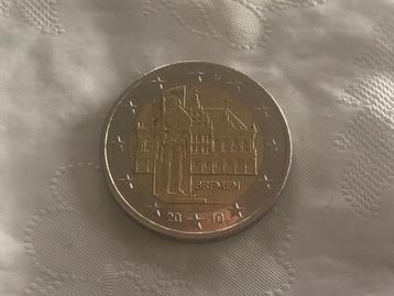 Gebruikte Duitse F herdenkingsmunt van 2 euro 2010., Postzegels en Munten, Munten | Europa | Euromunten, Ophalen of Verzenden
