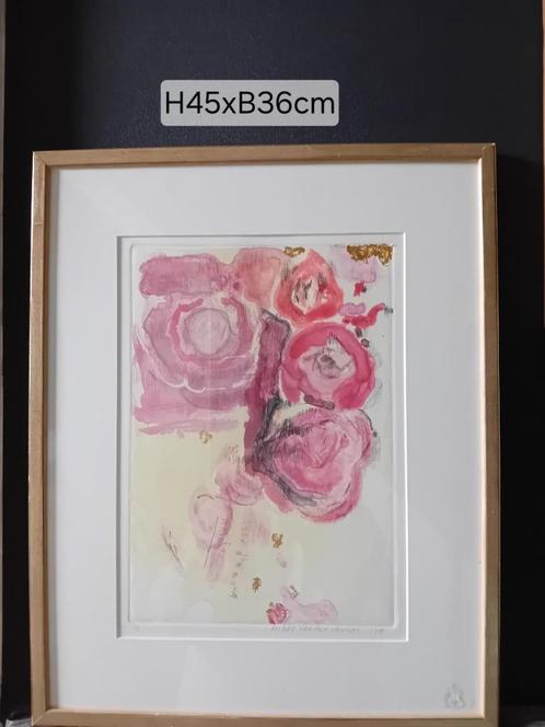 Kunstwerk Rozen, l'Amour pour Toujours, Antiek en Kunst, Kunst | Litho's en Zeefdrukken, Ophalen of Verzenden