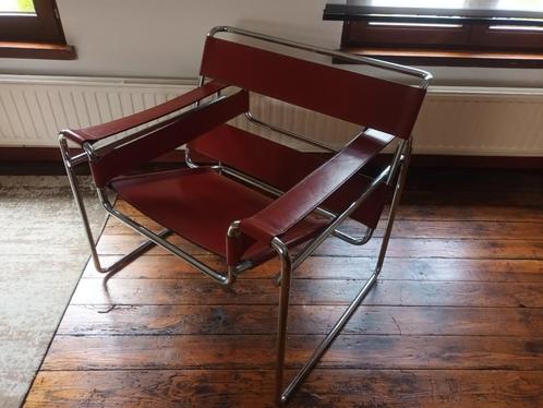 Wassily Marcel Breuer in cognac, Huis en Inrichting, Stoelen, Zo goed als nieuw, Eén, Leer, Metaal, Overige kleuren, Ophalen