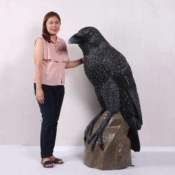 Giant Mystic Night Raven – Raaf beeld 149.9 cm hoog beschikbaar voor biedingen
