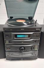 Akai stereo-set met platenspeler CD-speler boxen, Cd-speler, Gebruikt, Ophalen, Akai