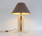 Seventies travertin lamp / Vintage tafellamp, Ophalen, Gebruikt