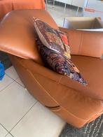 Salon leder kleur cognac, Huis en Inrichting, Ophalen, Zo goed als nieuw, Rechte bank, Modern