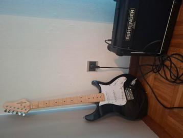 Behringer elektrische gitaar met kabel en versterker, Enlèvement, Utilisé