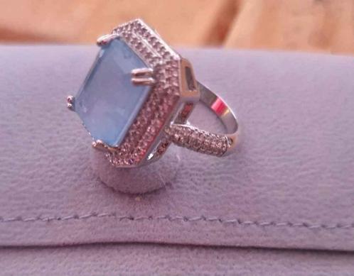 bague + bracelet + collier coeur , argt 925 et pierre aigue, Bijoux, Sacs & Beauté, Bagues, Neuf, Femme, 18 à 19, Bleu, Argent