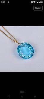 18K gouden ketting met topaas, Bijoux, Sacs & Beauté, Colliers, Enlèvement ou Envoi, Or, Or