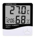 Thermometer Hygrometer - LCD - met Klok en Alarm - 9 x 10 cm, Audio, Tv en Foto, Weerstations en Barometers, Nieuw, Weerstation