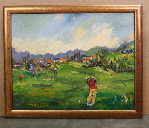 Jean Joseph BAIJOT, op de golfbaan, Antiek en Kunst, Kunst | Schilderijen | Klassiek, Ophalen of Verzenden