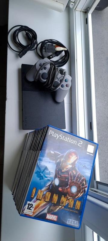 PlayStation 2 silm avec 15 jeux manette câbles à saisir ️️↙️ beschikbaar voor biedingen