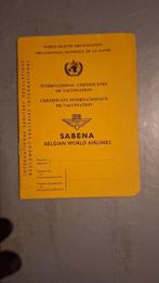 Sabena. Certificat international de vaccination., Ophalen of Verzenden, Gebruikt